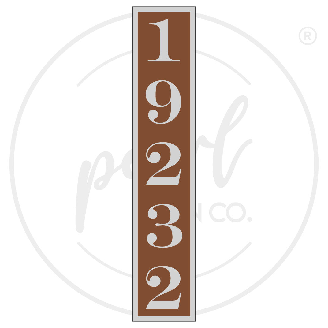 Aluminum House Number Sign - Vertical Layout