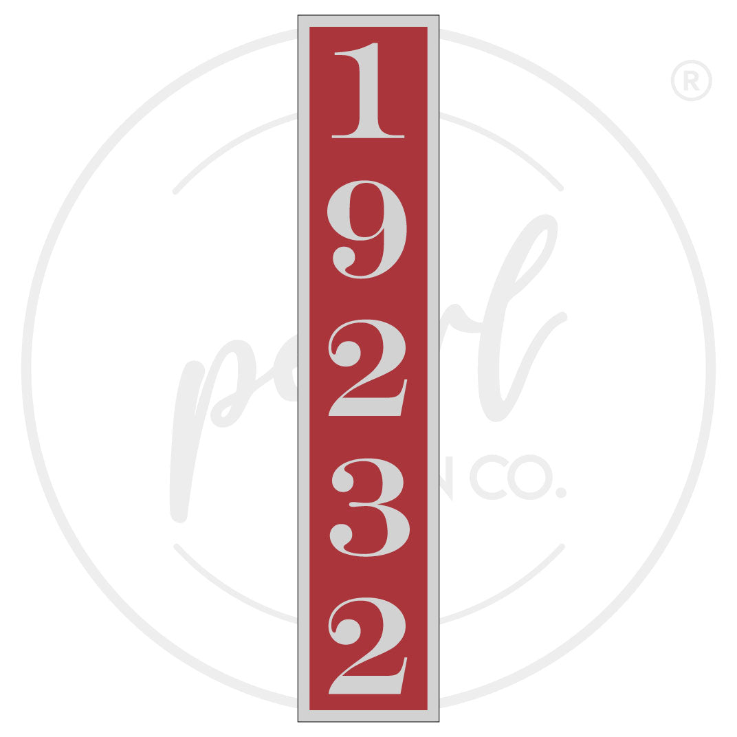 Aluminum House Number Sign - Vertical Layout