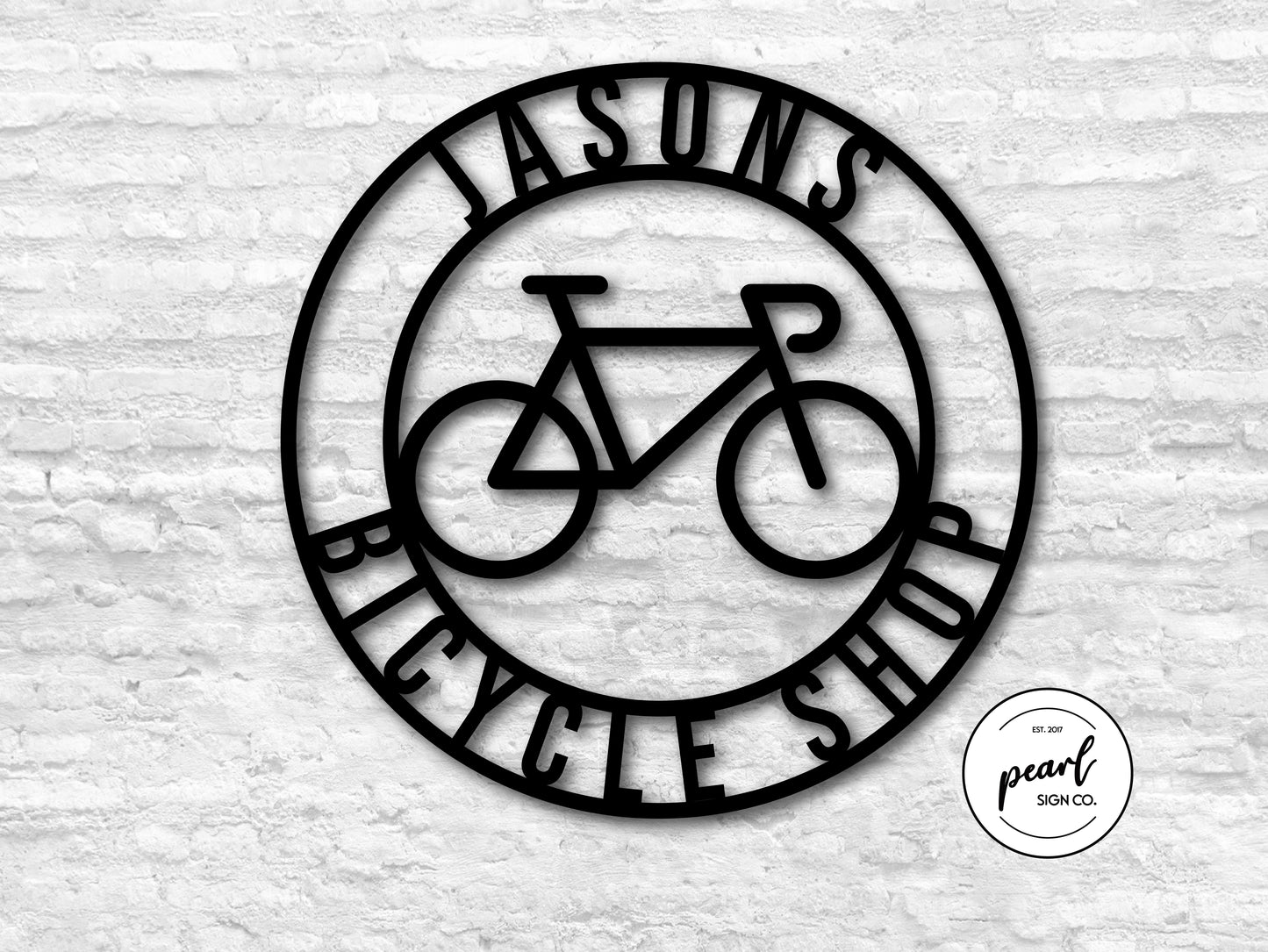 Custom Bicycle Shop Business Sign