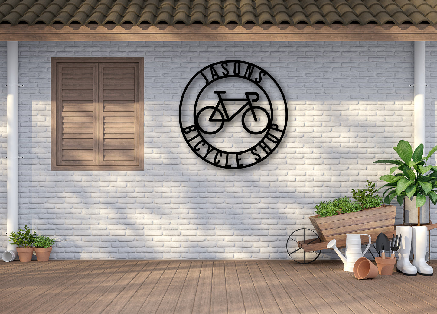 Custom Bicycle Shop Business Sign