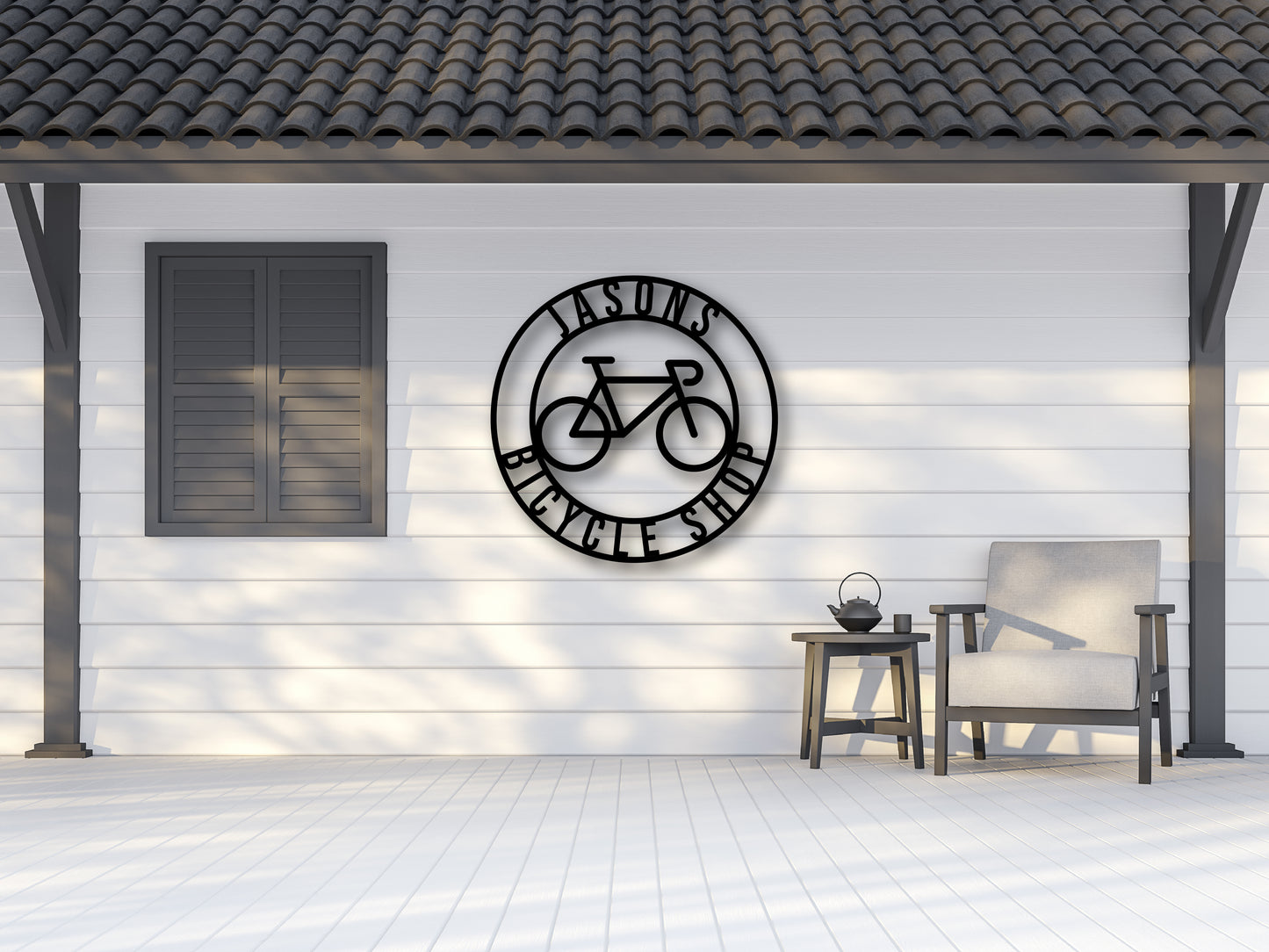 Custom Bicycle Shop Business Sign