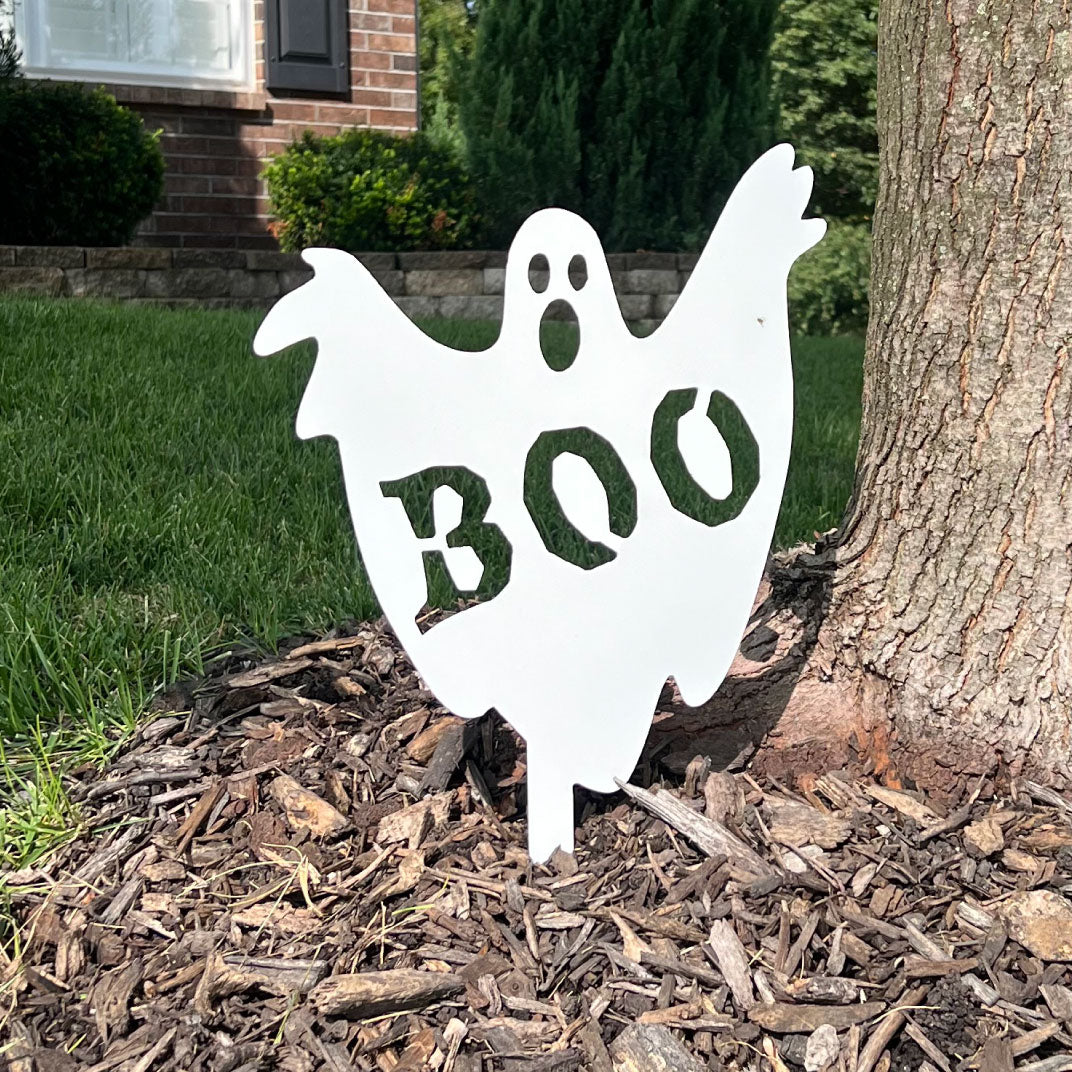 Halloween Ghost Metal Yard Sign