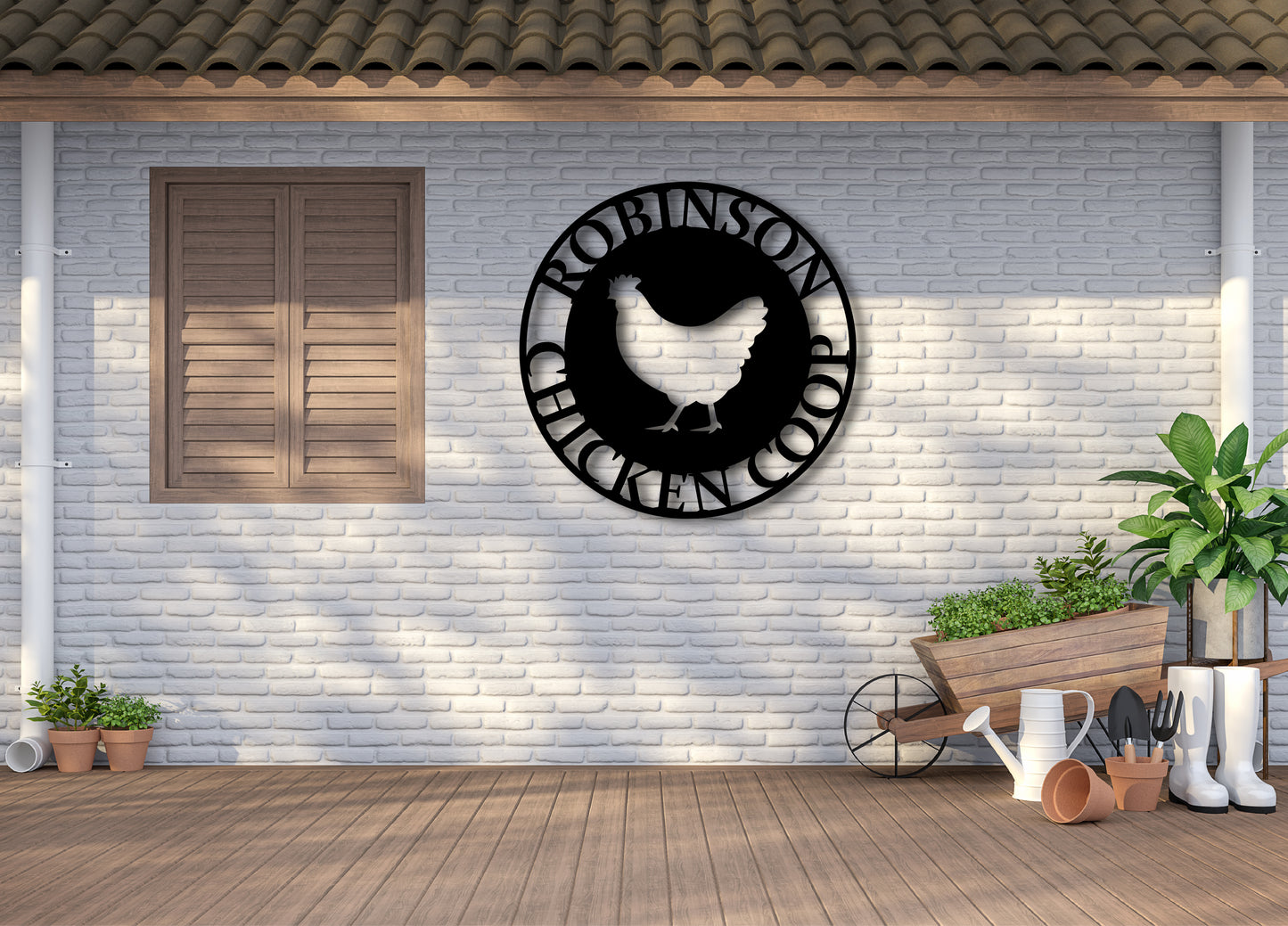 Custom Chicken Coop Metal Sign