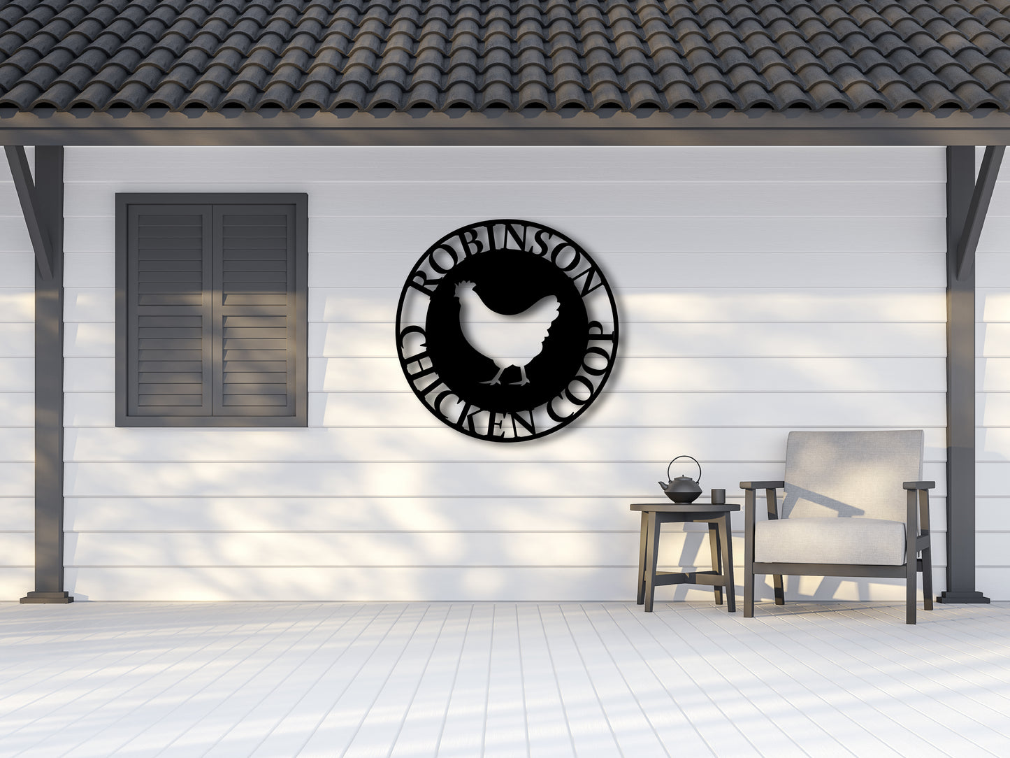 Custom Chicken Coop Metal Sign