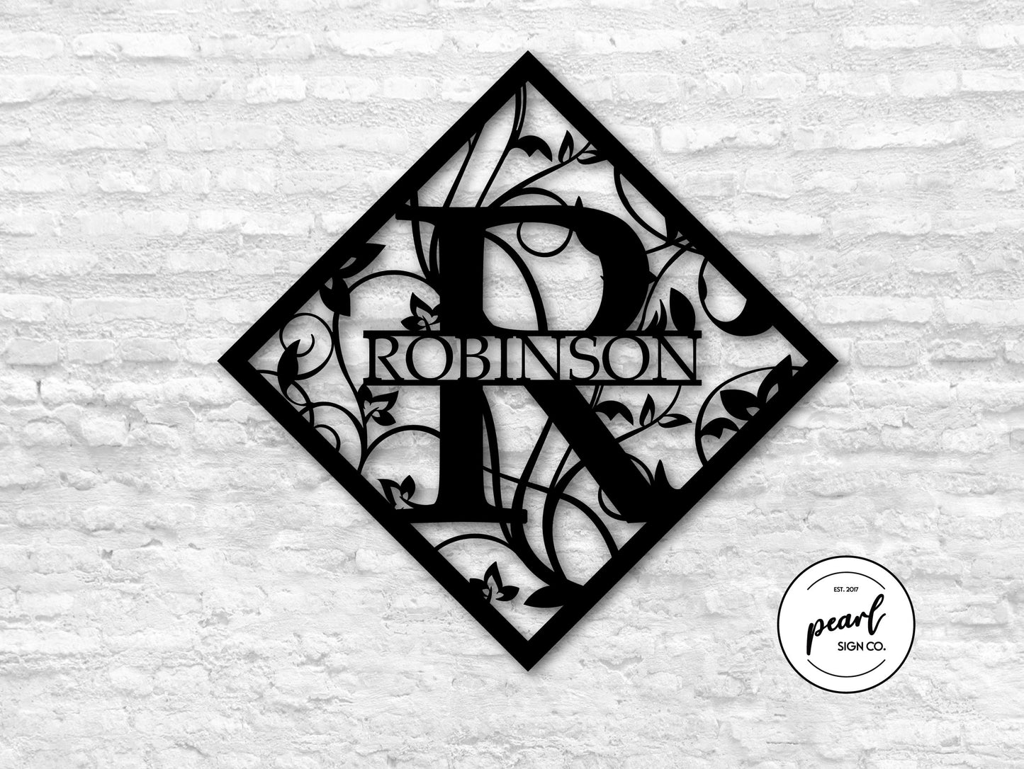 Custom Metal Name Monogram