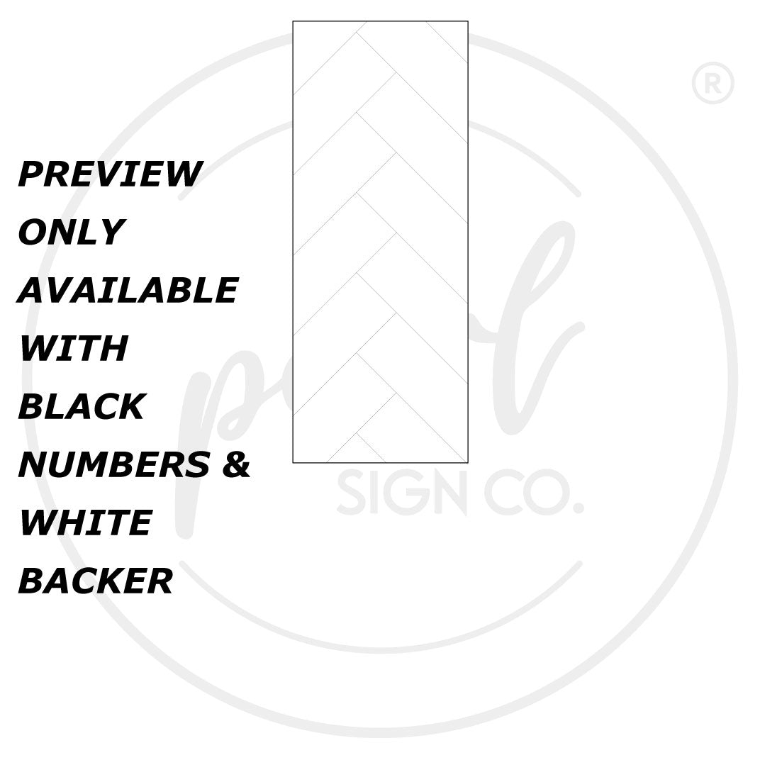 House Address Sign - Vertical Layout