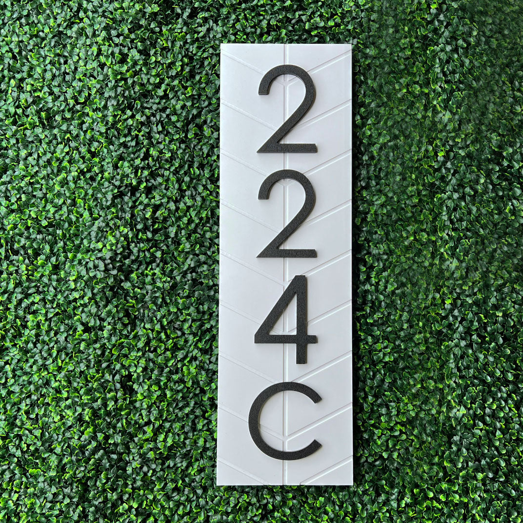 House Address Sign - Vertical Layout