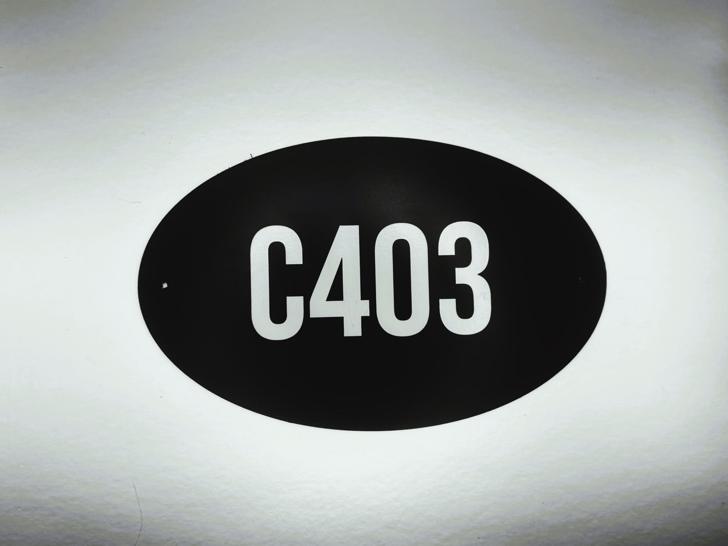 Oval Metal Address or Office Plaque with Vinyl Characters