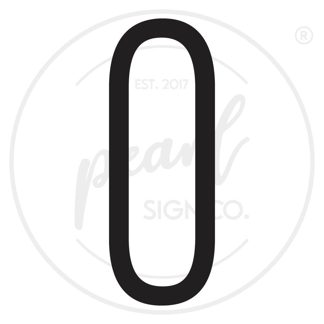 Thin Modern House Numbers - Large