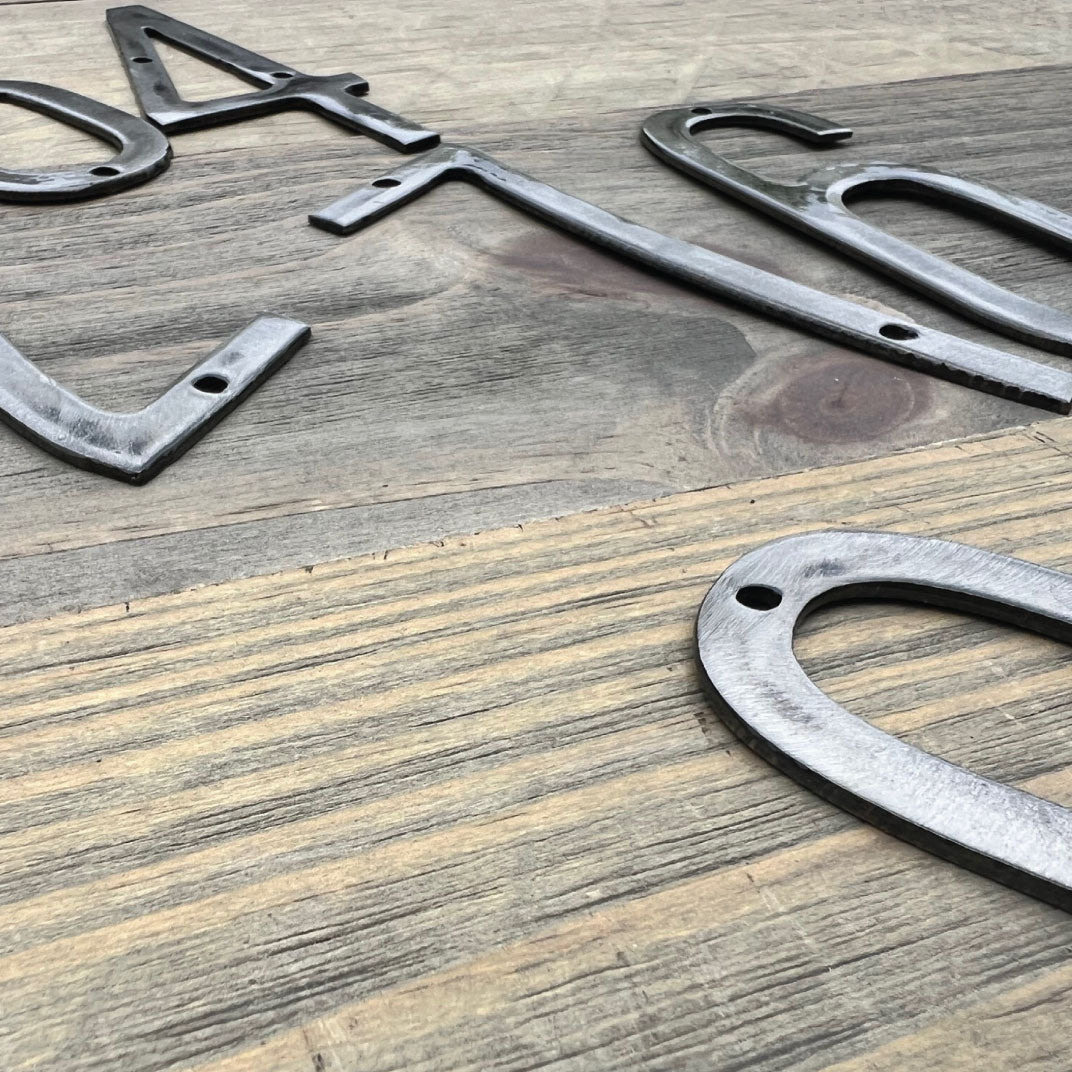 Steel Thin House Numbers - Large