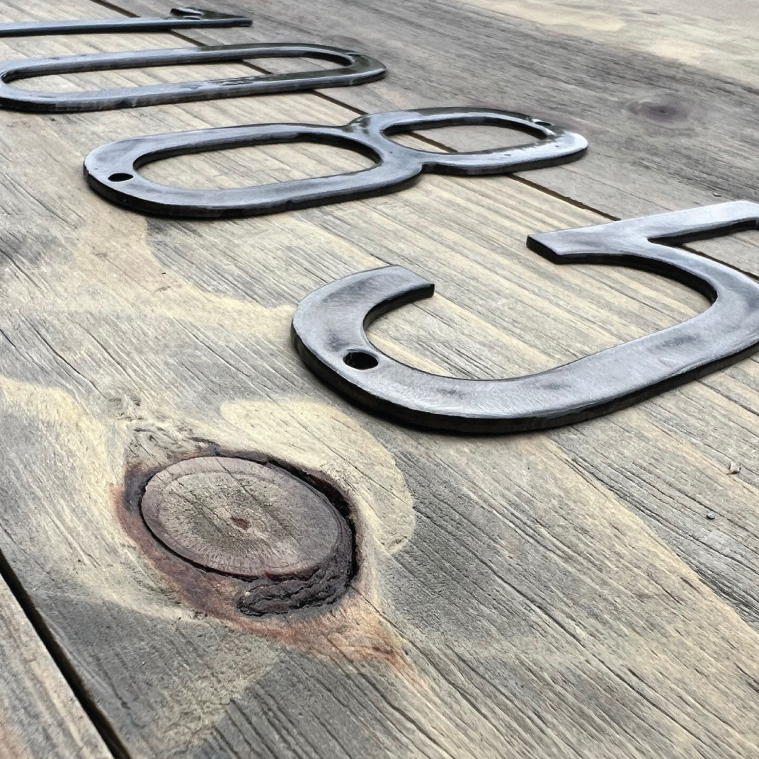 Steel Thin House Numbers - Large
