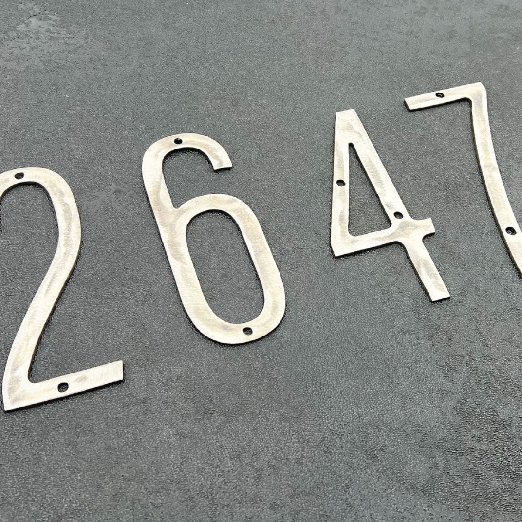 Steel Thin House Numbers - Large