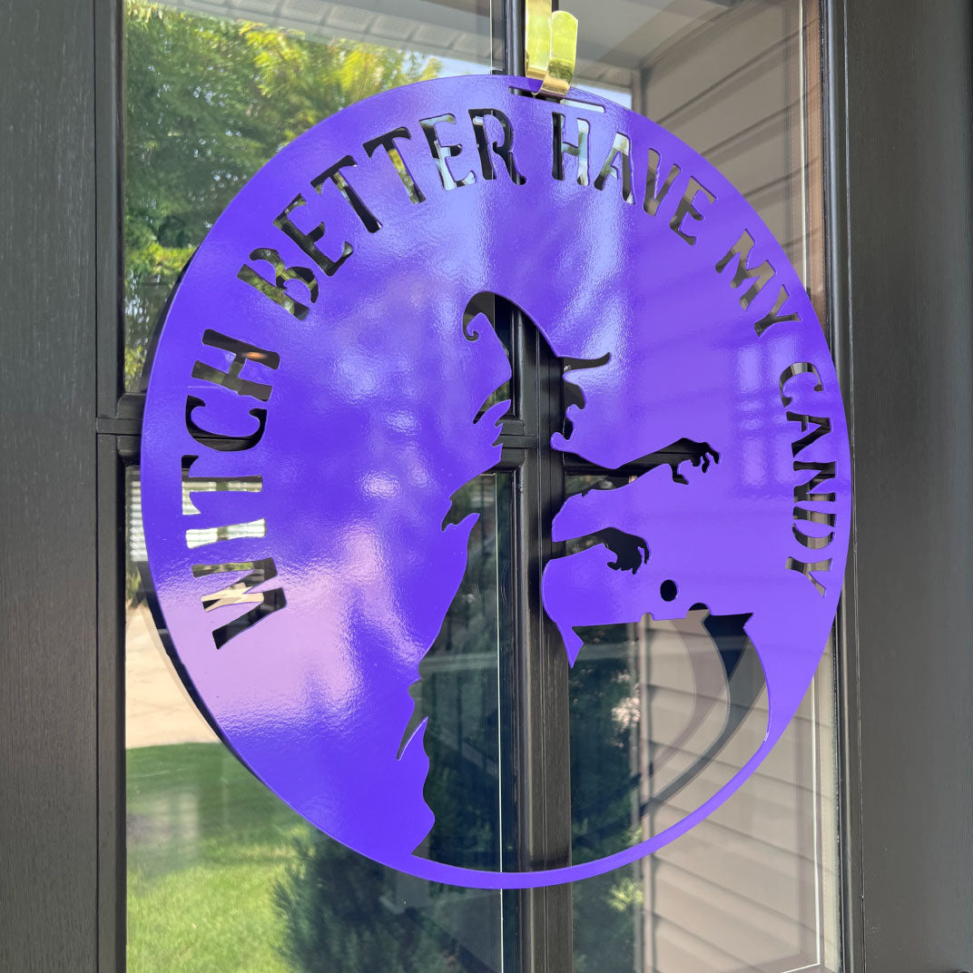 Halloween Witch Metal Door Hanger