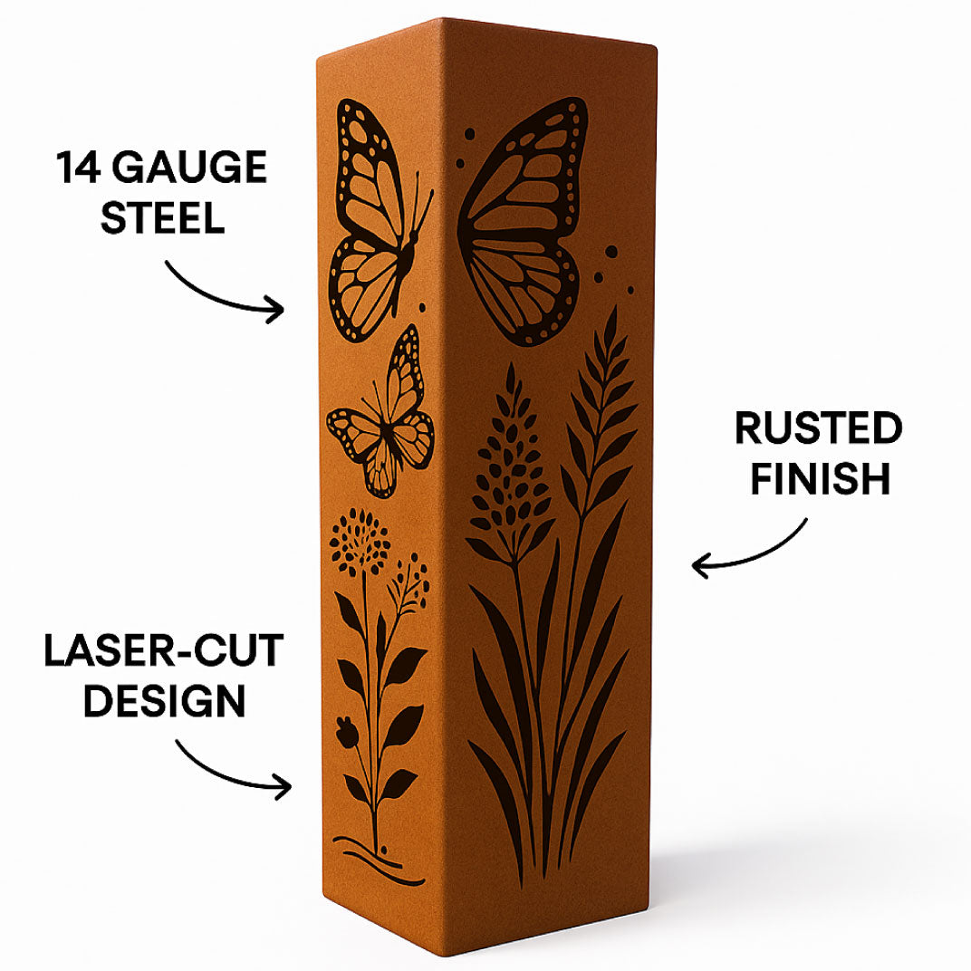 Rusted Steel Garden Column
