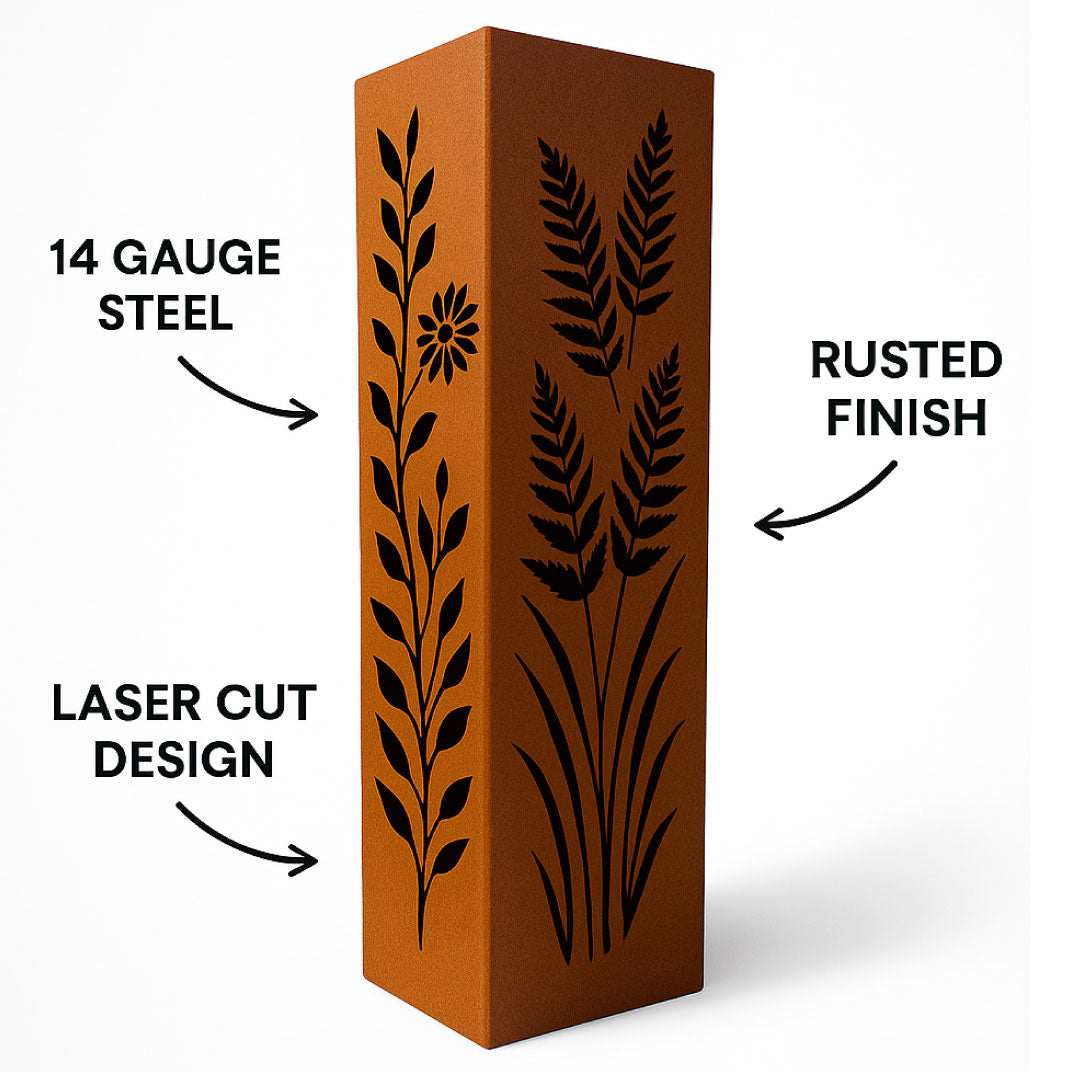 Rusted Steel Garden Column