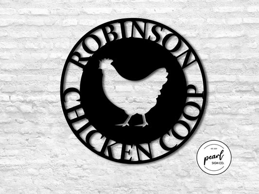 Custom Chicken Coop Metal Sign