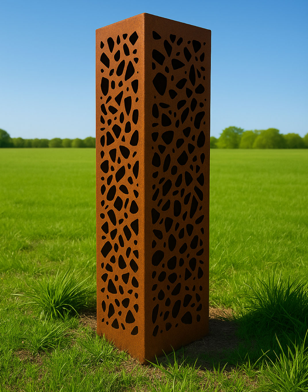 Rusted Steel Garden Column