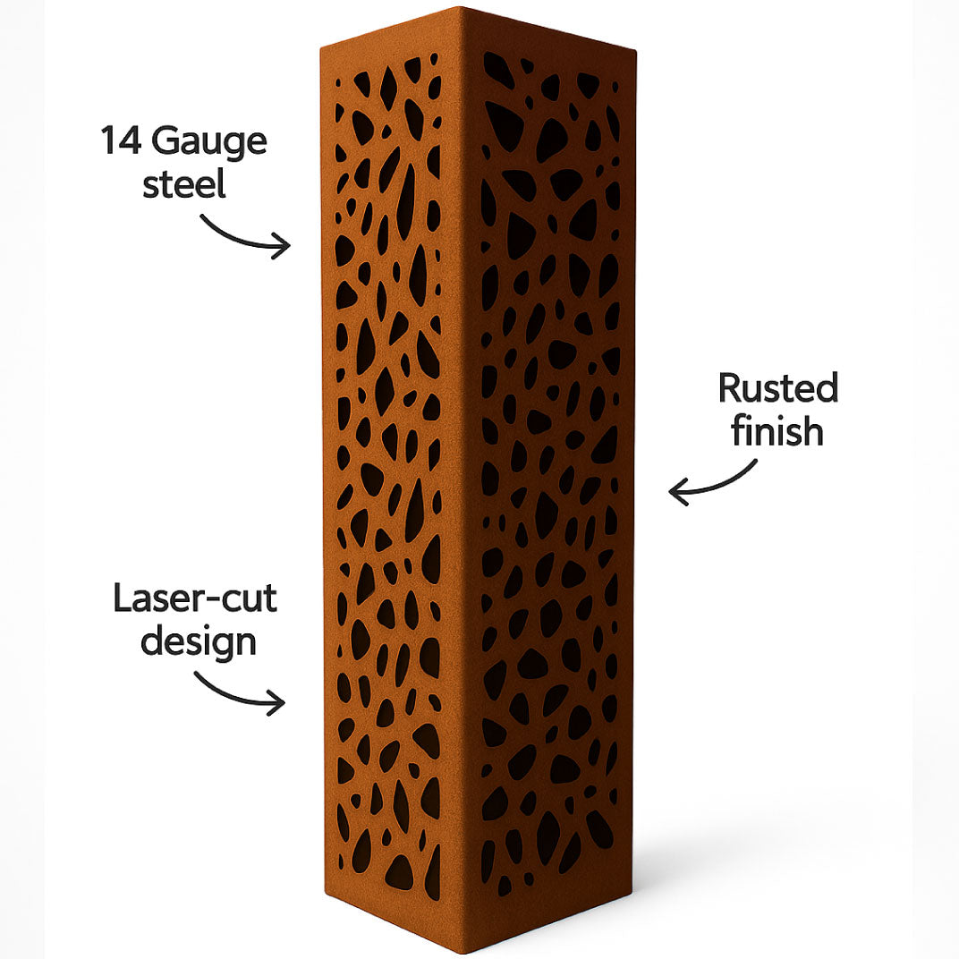 Rusted Steel Garden Column