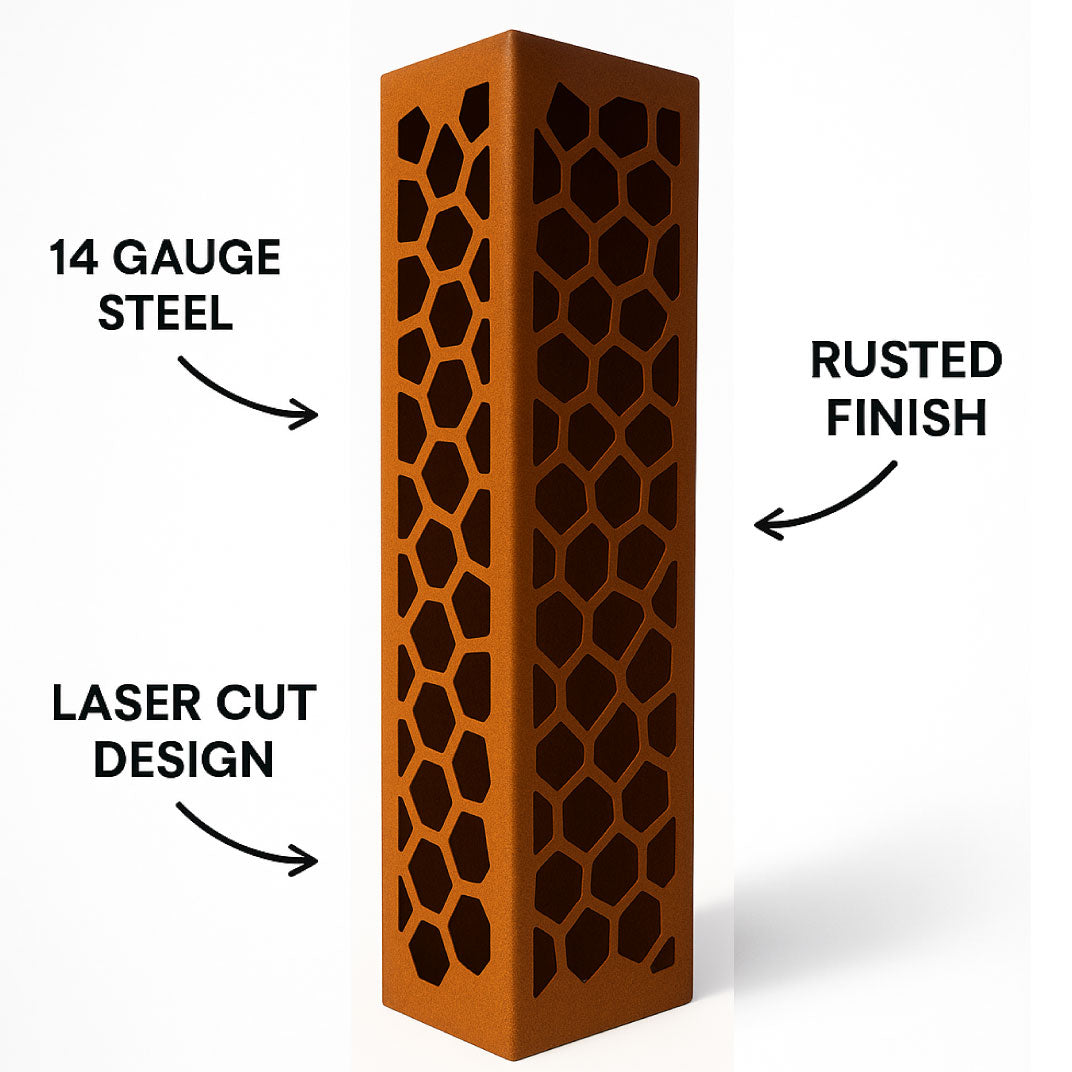 Rusted Steel Garden Column