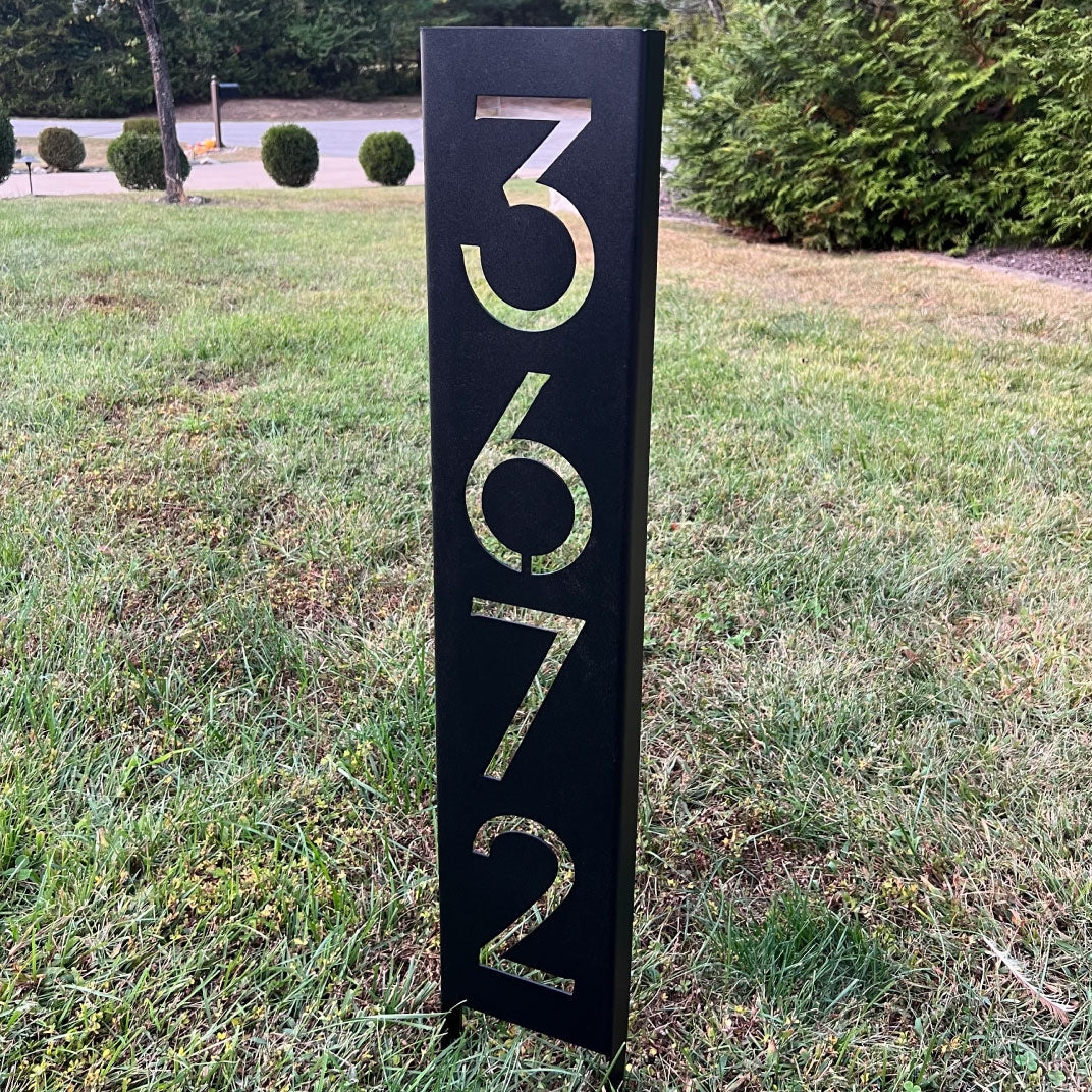 Metal Address Staked Sign