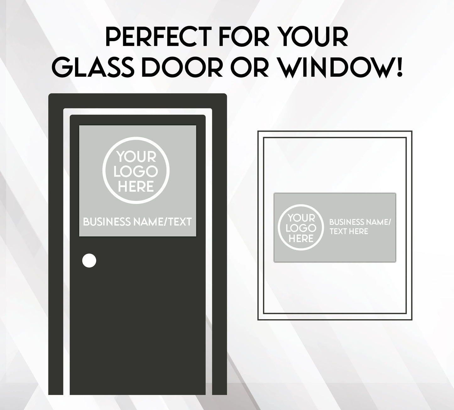 Custom Business Sign on Privacy Film