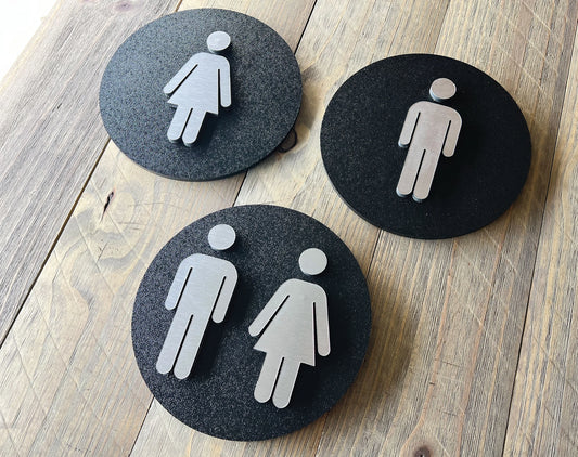 3D Restroom Sign