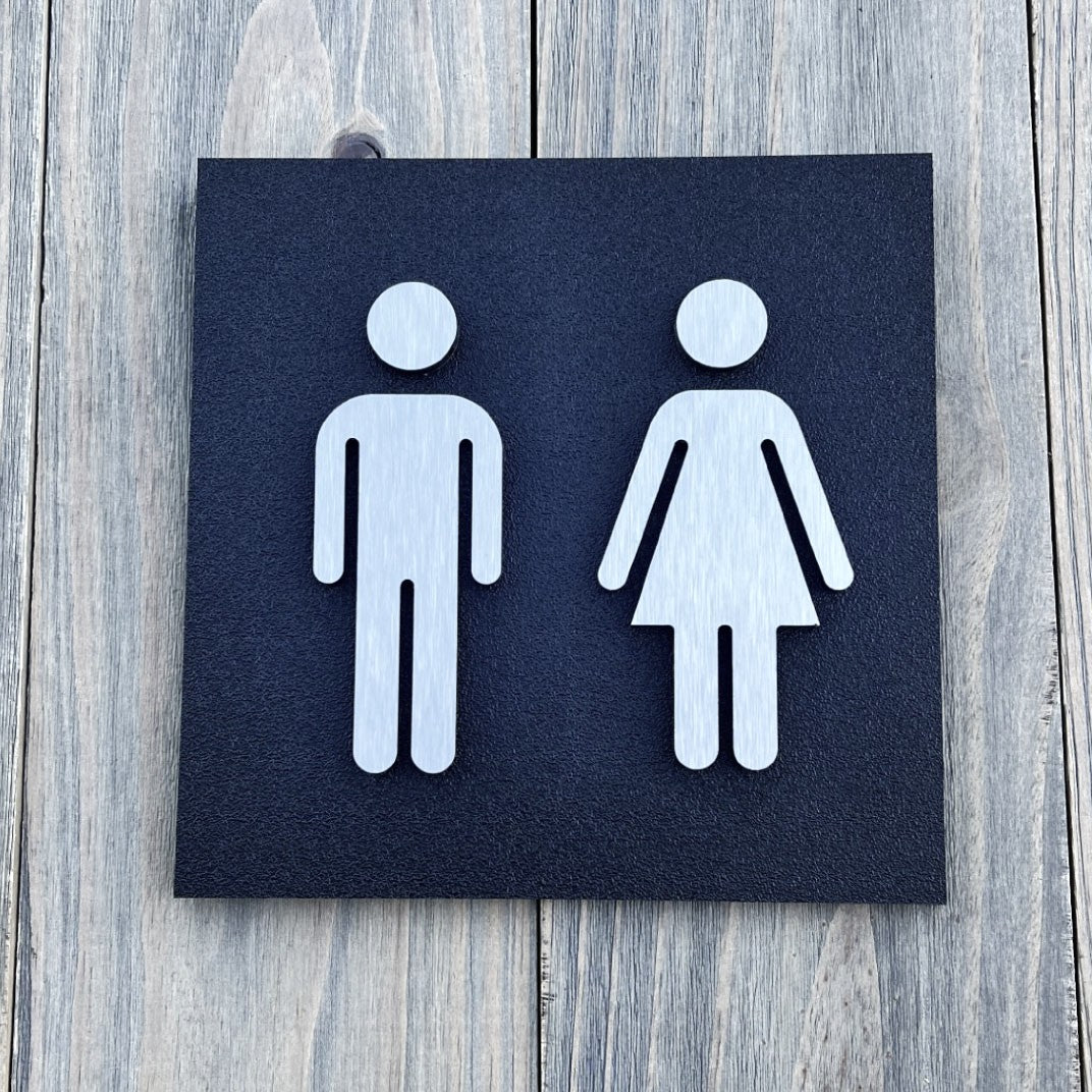 3D Restroom Sign