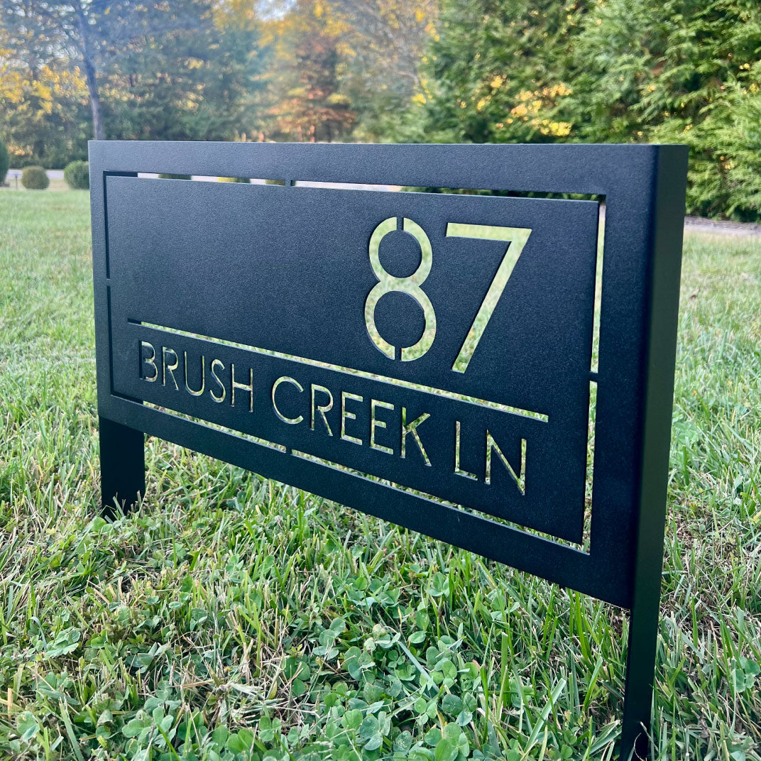 Staked Home Address Plaque