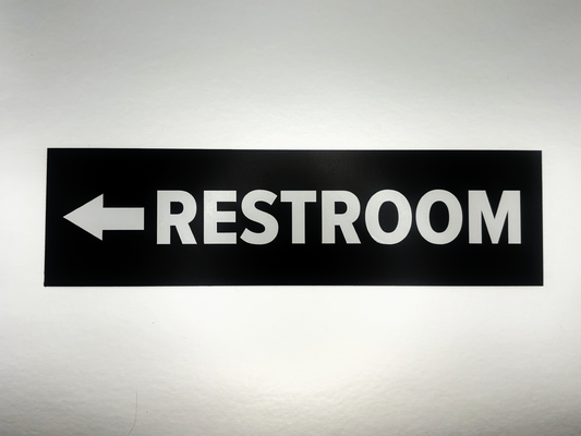 Directional Business Sign with Vinyl Characters