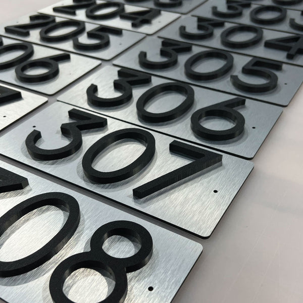 3D Number Plaque - Raised Look