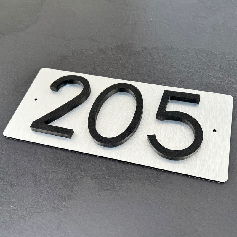 3D Number Plaque - Raised Look