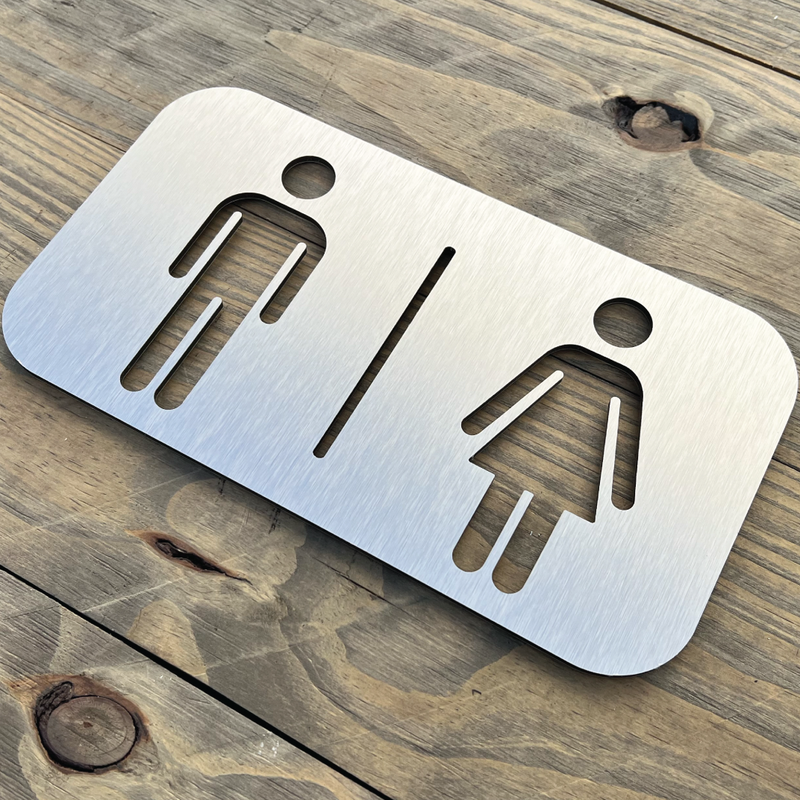 Modern Restroom Sign