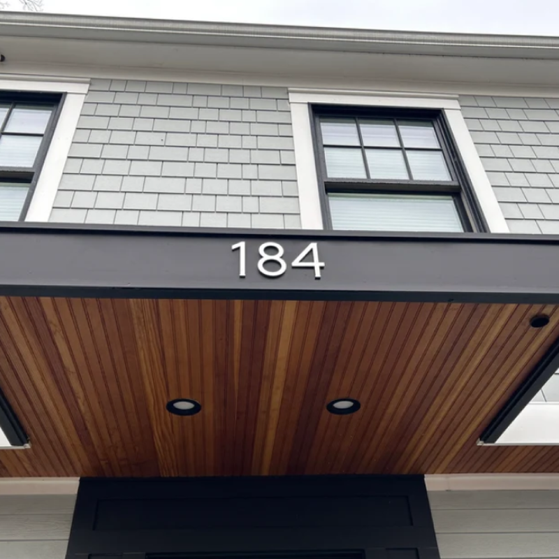 Aluminum Clean Modern House Numbers - Medium