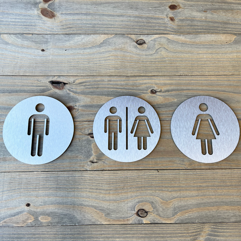 Modern Restroom Sign