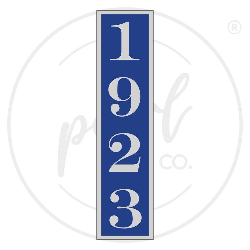 Aluminum House Number Sign - Vertical Layout