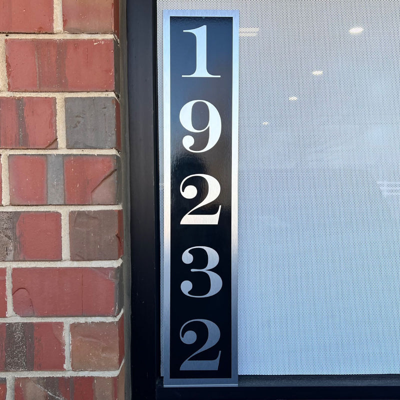 Aluminum House Number Sign - Vertical Layout