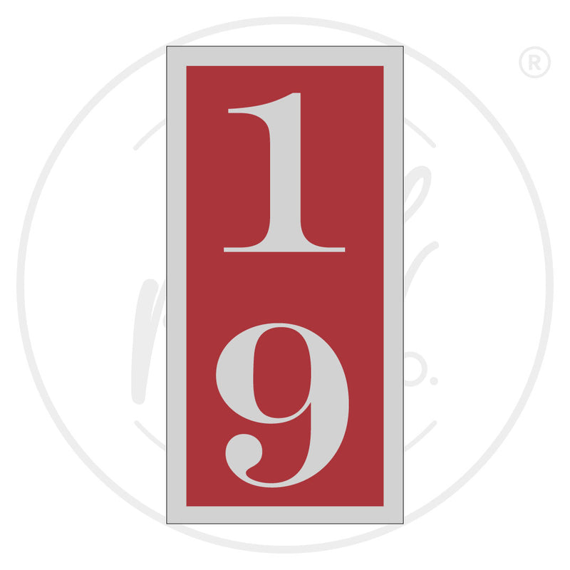 Aluminum House Number Sign - Vertical Layout