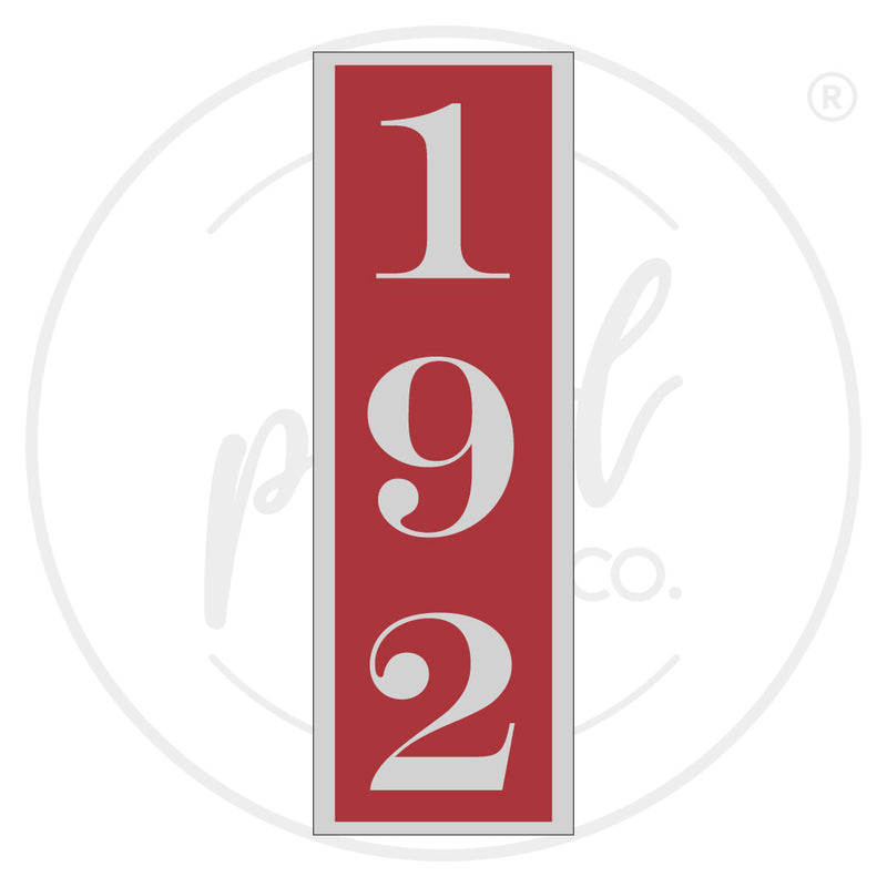 Aluminum House Number Sign - Vertical Layout