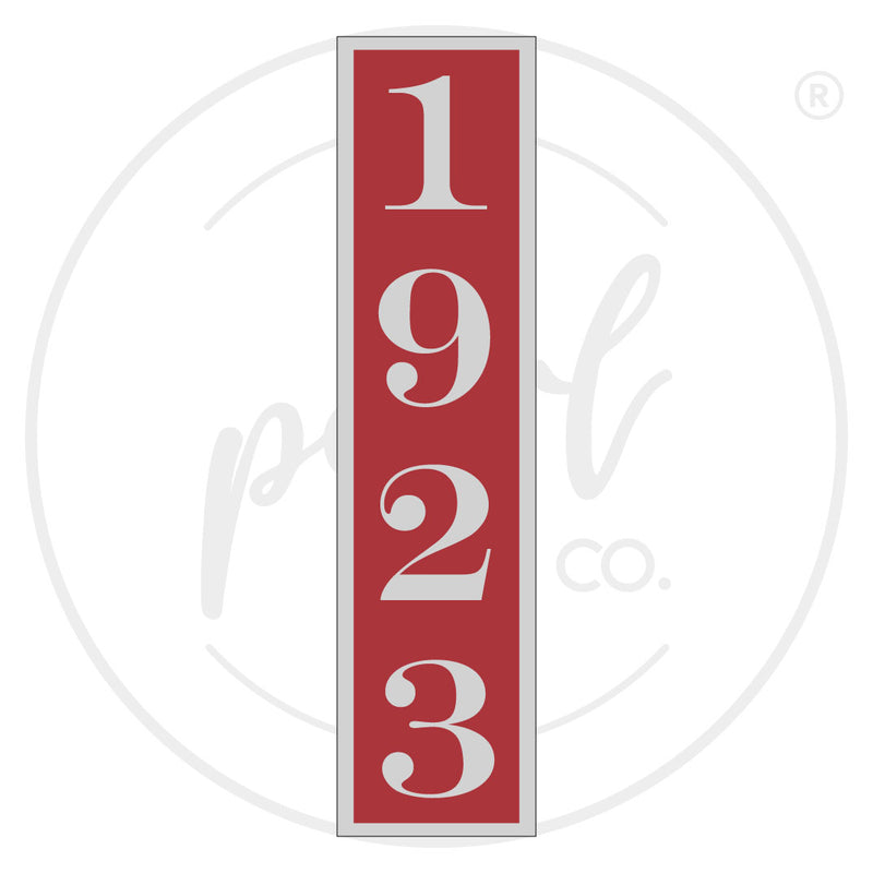 Aluminum House Number Sign - Vertical Layout