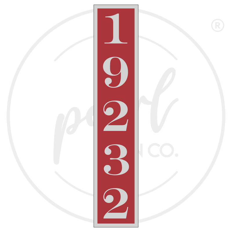 Aluminum House Number Sign - Vertical Layout