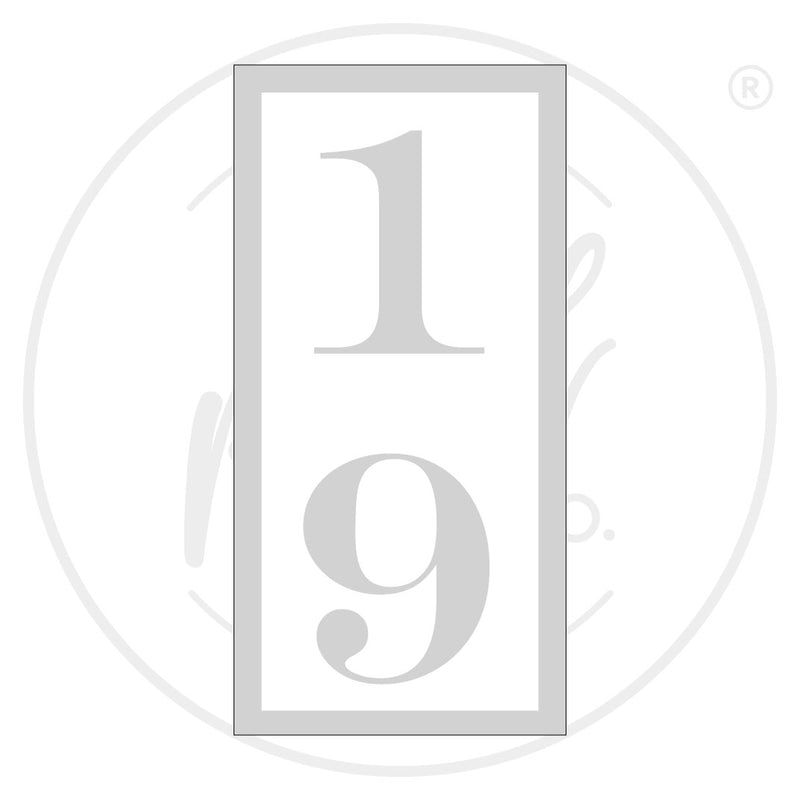 Aluminum House Number Sign - Vertical Layout