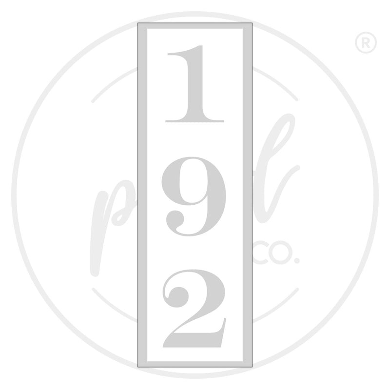 Aluminum House Number Sign - Vertical Layout