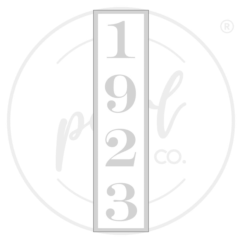 Aluminum House Number Sign - Vertical Layout