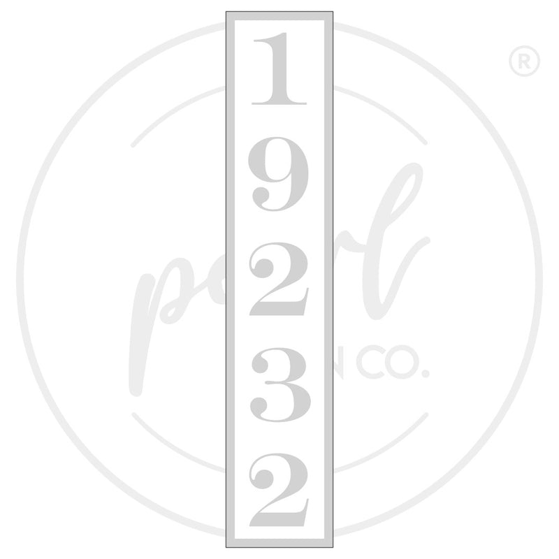 Aluminum House Number Sign - Vertical Layout