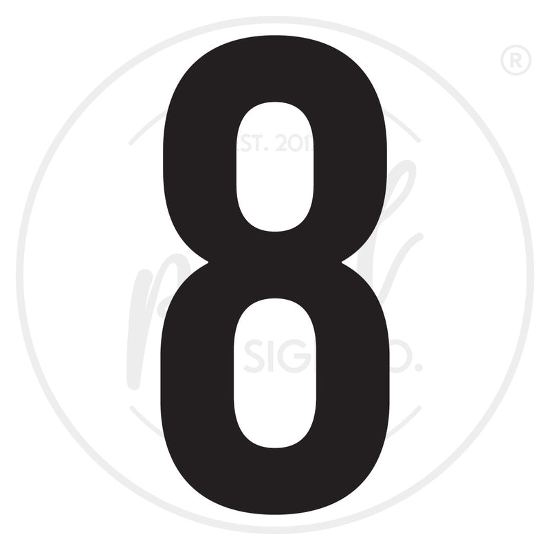 Bold Thick House Numbers - Small