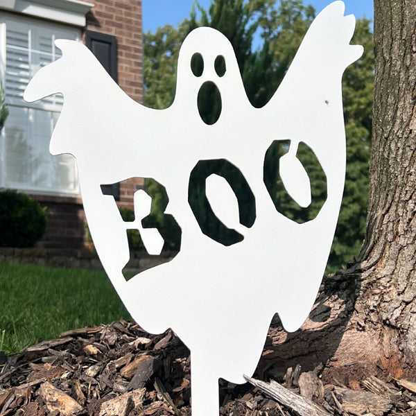 Halloween Ghost Metal Yard Sign