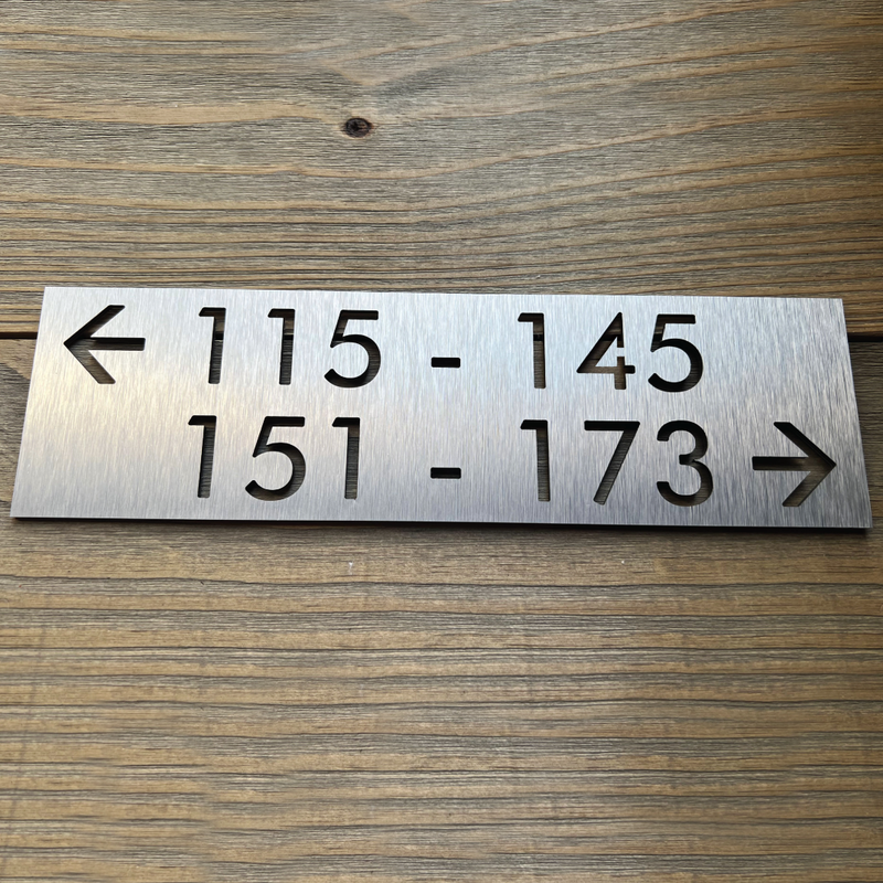 Custom Business Signage - Wayfinding, Informational, and Number Signs