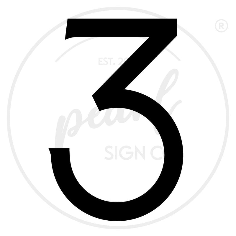 Clean Modern House Numbers - Medium