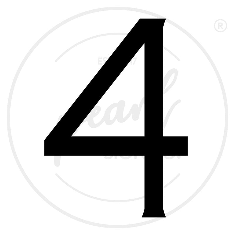 Steel Clean Modern House Numbers - Medium