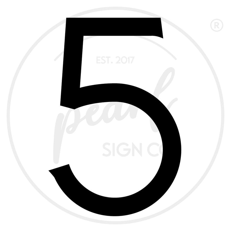 Steel Clean Modern House Numbers - Medium